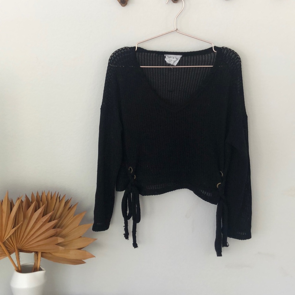 Knit crop sweater